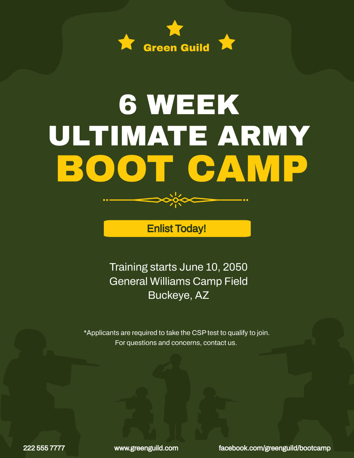 6 Week Boot Camp Flyer Template