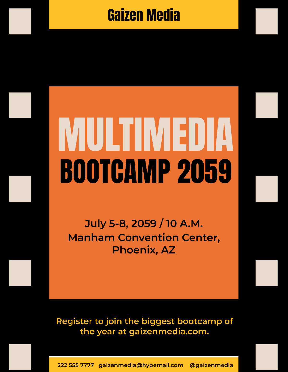 Multimedia Bootcamp Flyer Template