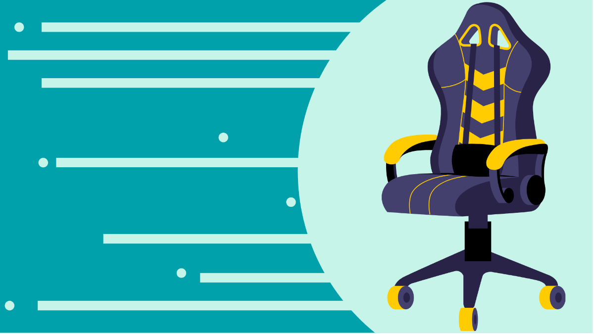 Gaming Chair Background Template