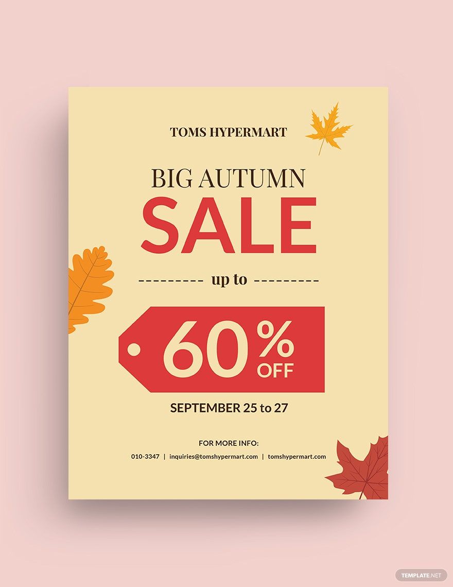 Free Big Autumn Sale Flyer Template