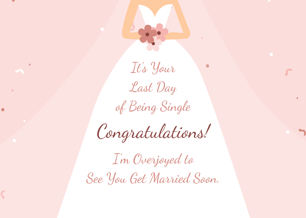 Bridal Shower Congratulations Card