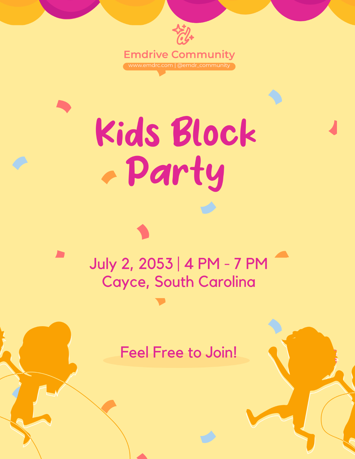 Free Kids Block Party Flyer Template