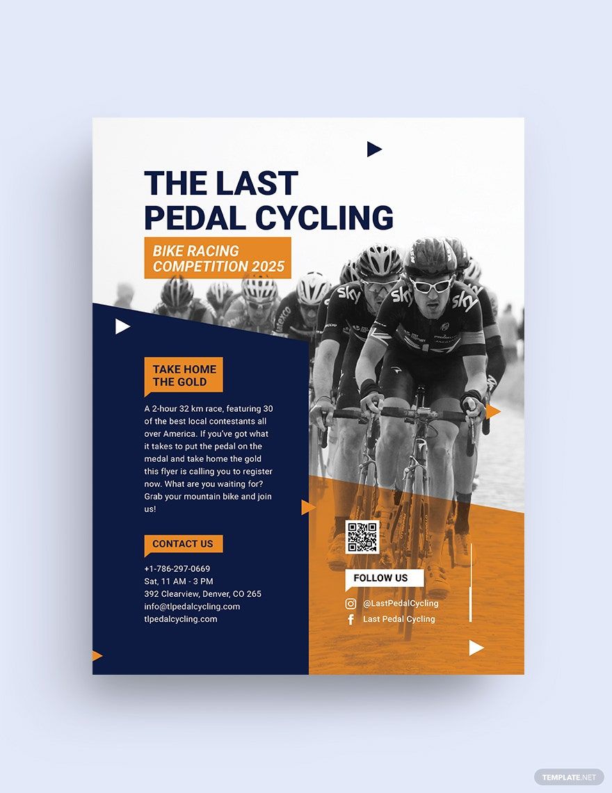 Free Bike Race Flyer Template in Word, Google Docs, Illustrator, PSD, Apple Pages, Publisher, InDesign