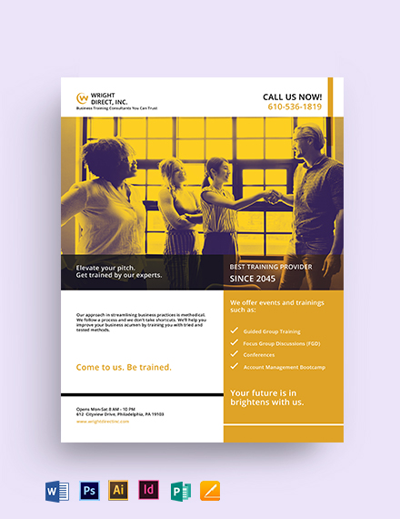 business training agency flyer