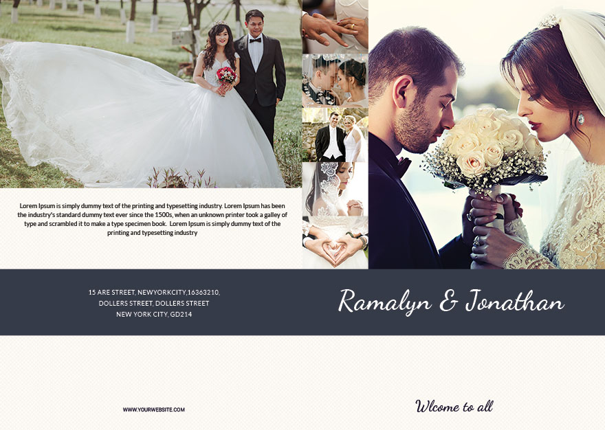 Creative Wedding Bifold Brochure Template