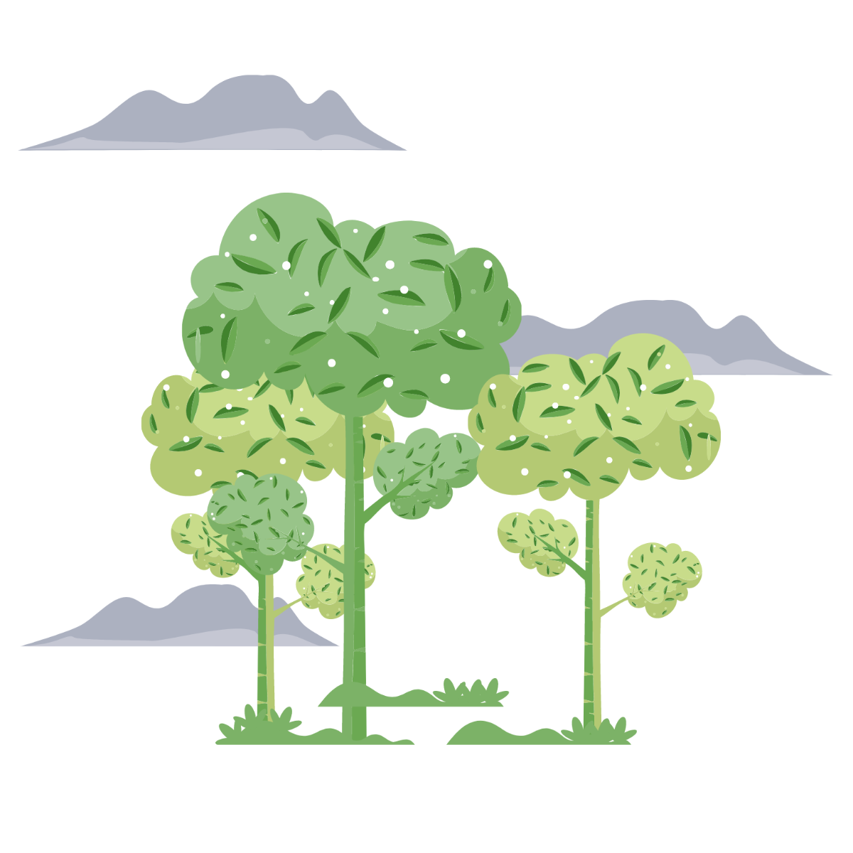 Free Green Tree Vector Template