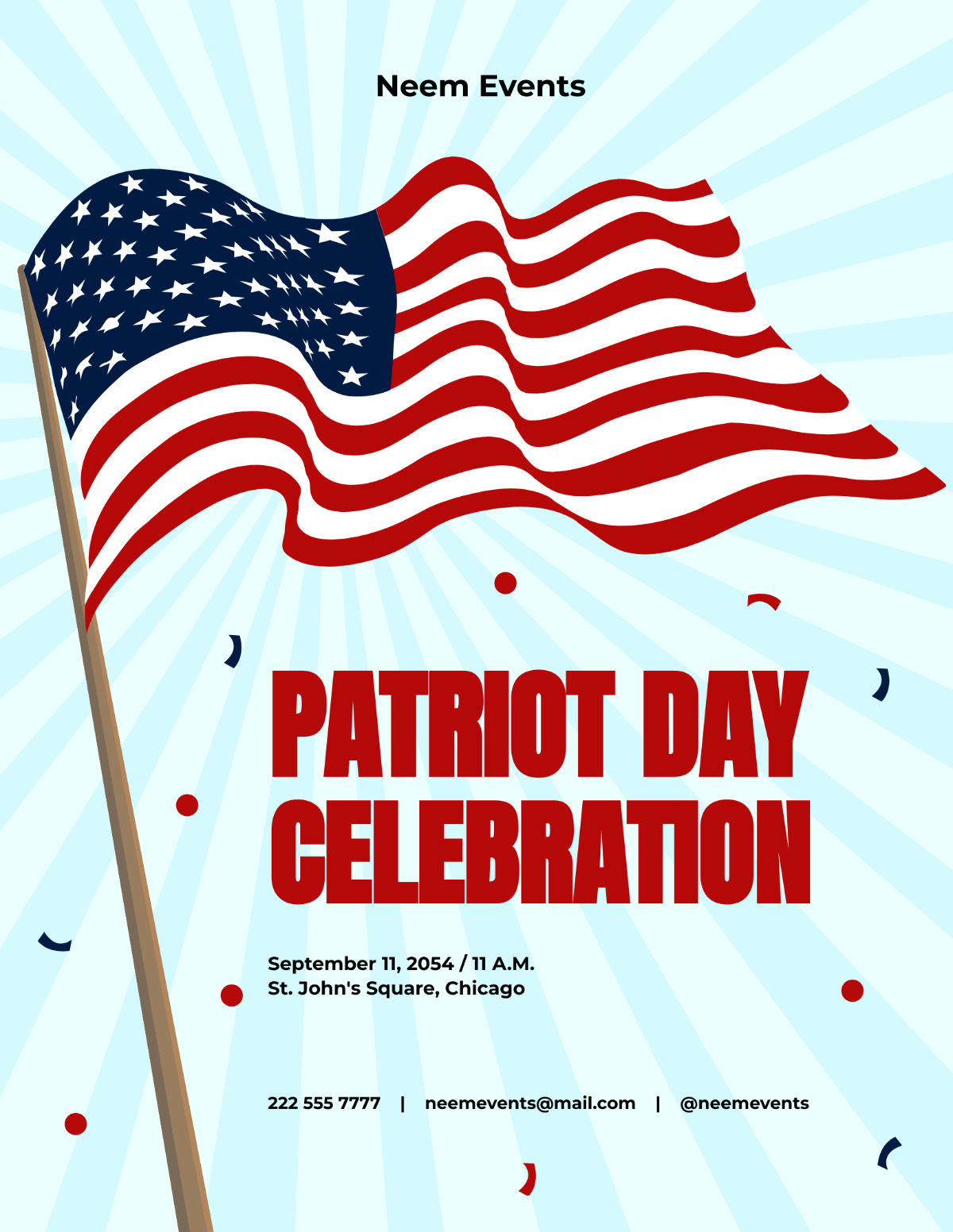 Patriot Day Celebration Flyer Template - Edit Online & Download