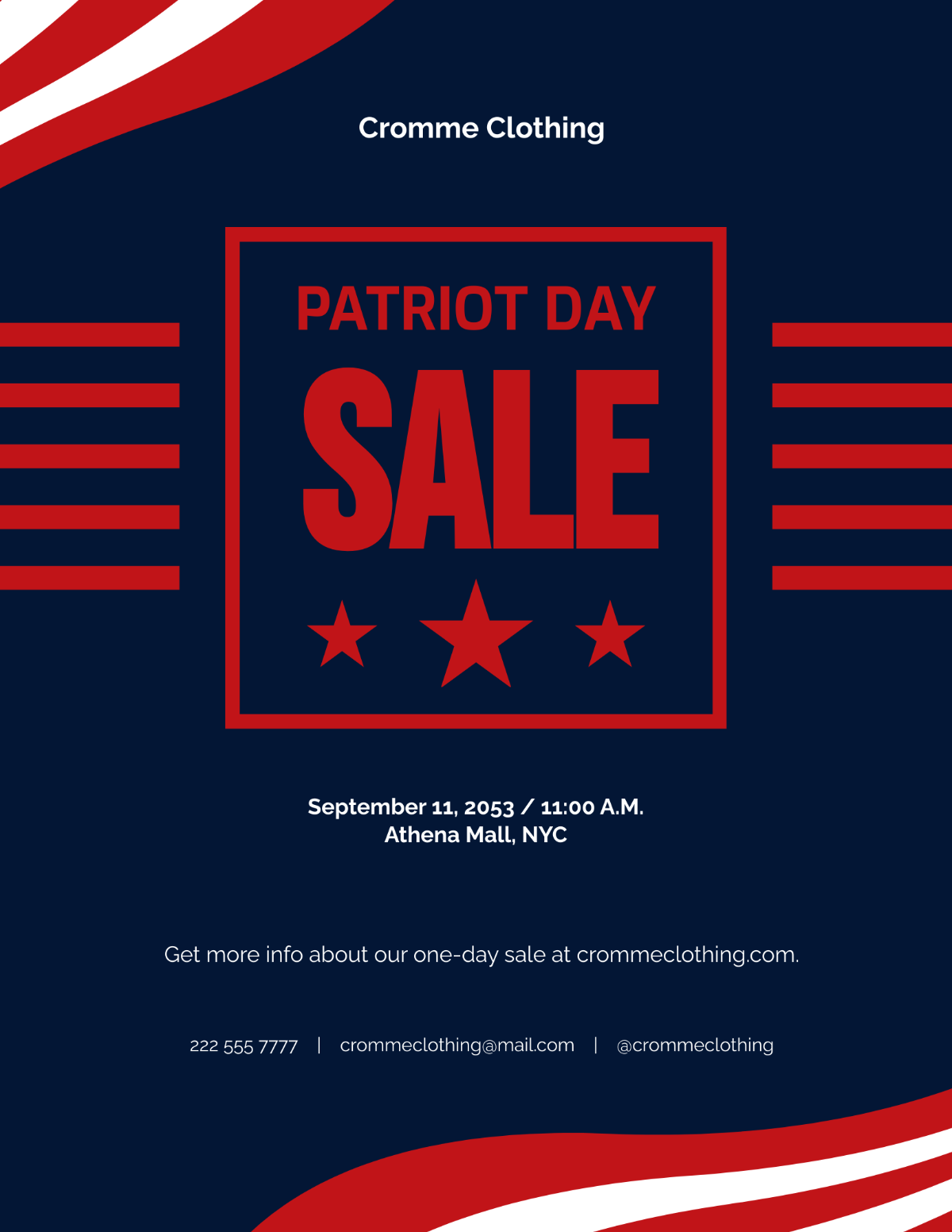 Patriot Day Sale Flyer Template - Edit Online & Download