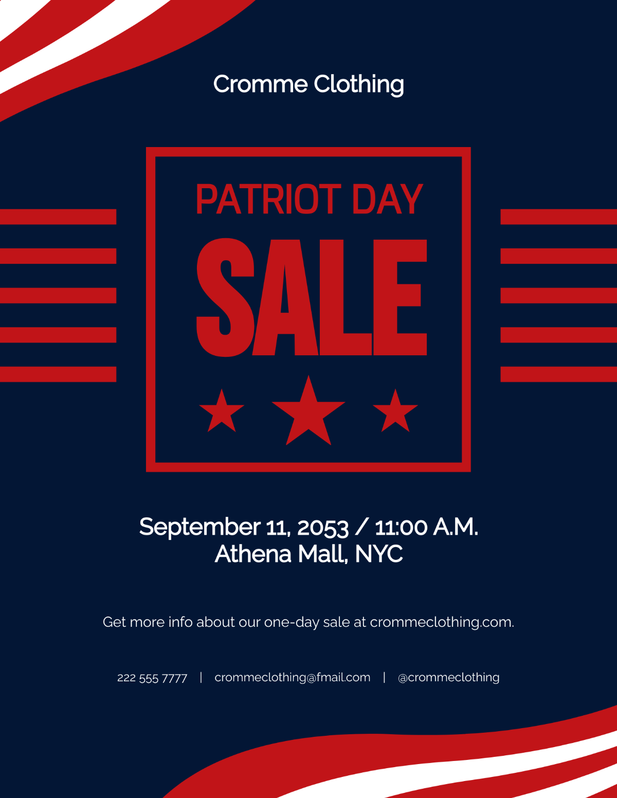 Patriot Day Sale Flyer Template
