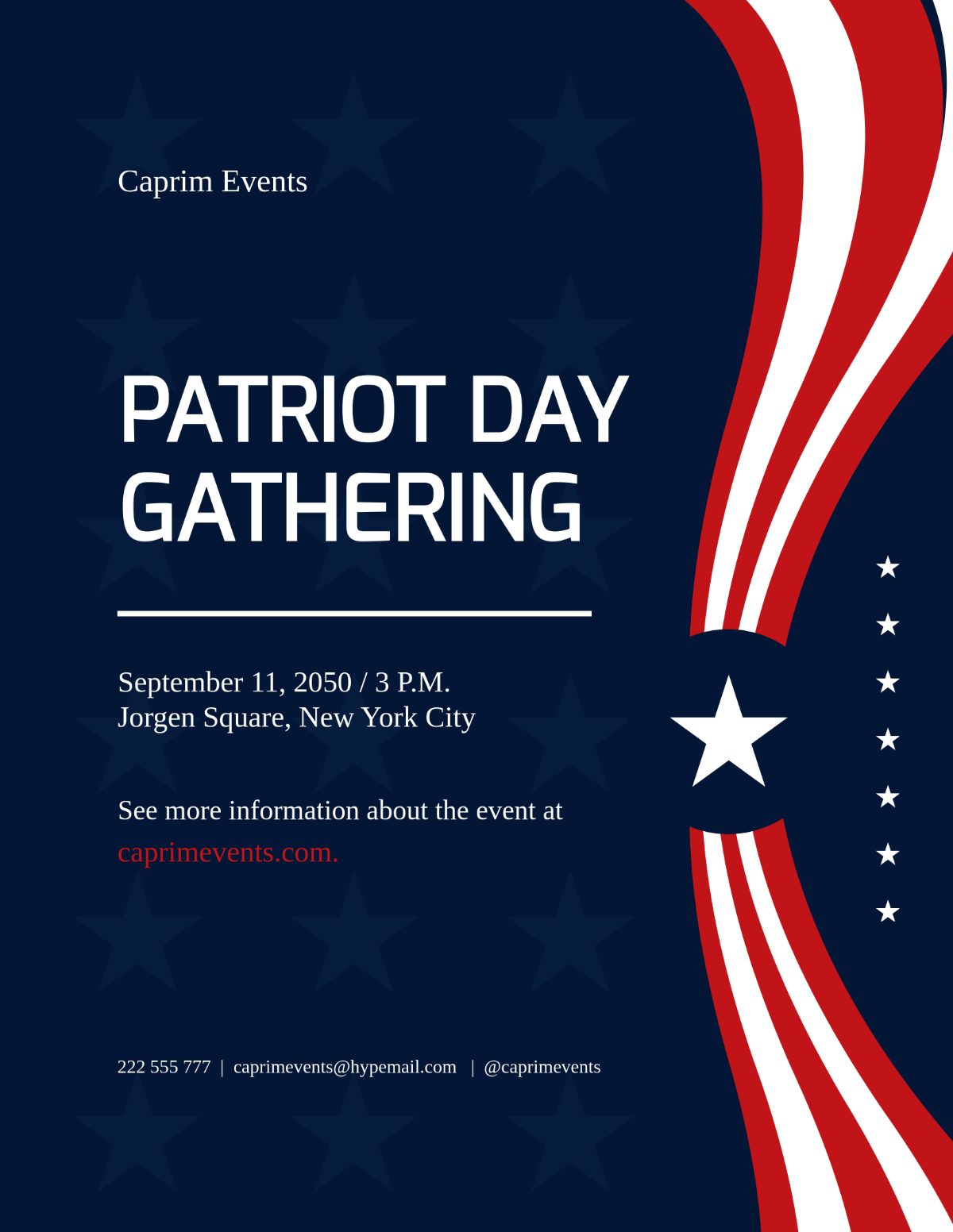 Patriot Day Event Flyer Template