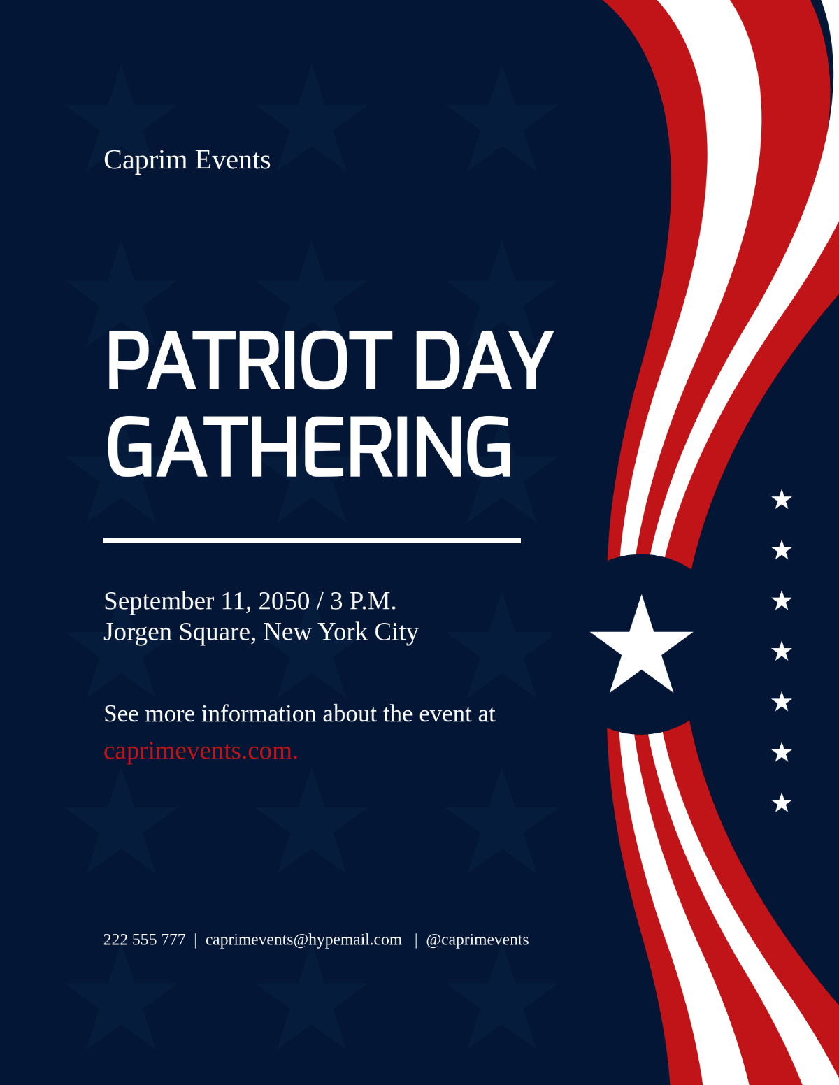 Patriot Day Event Flyer Template - Edit Online & Download