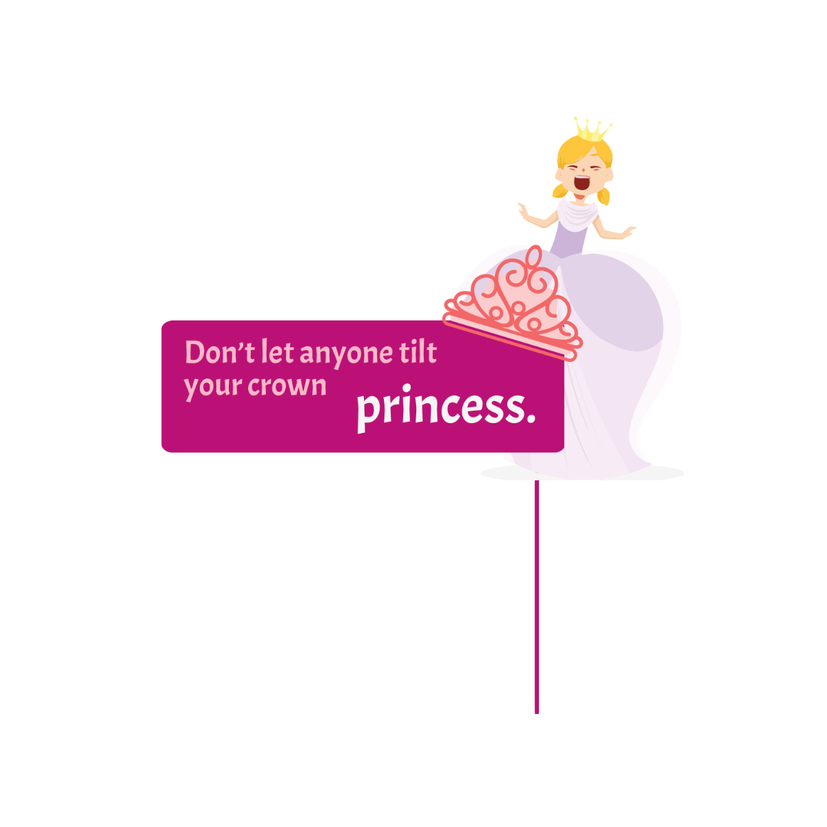 Free Princess Cake Topper Template