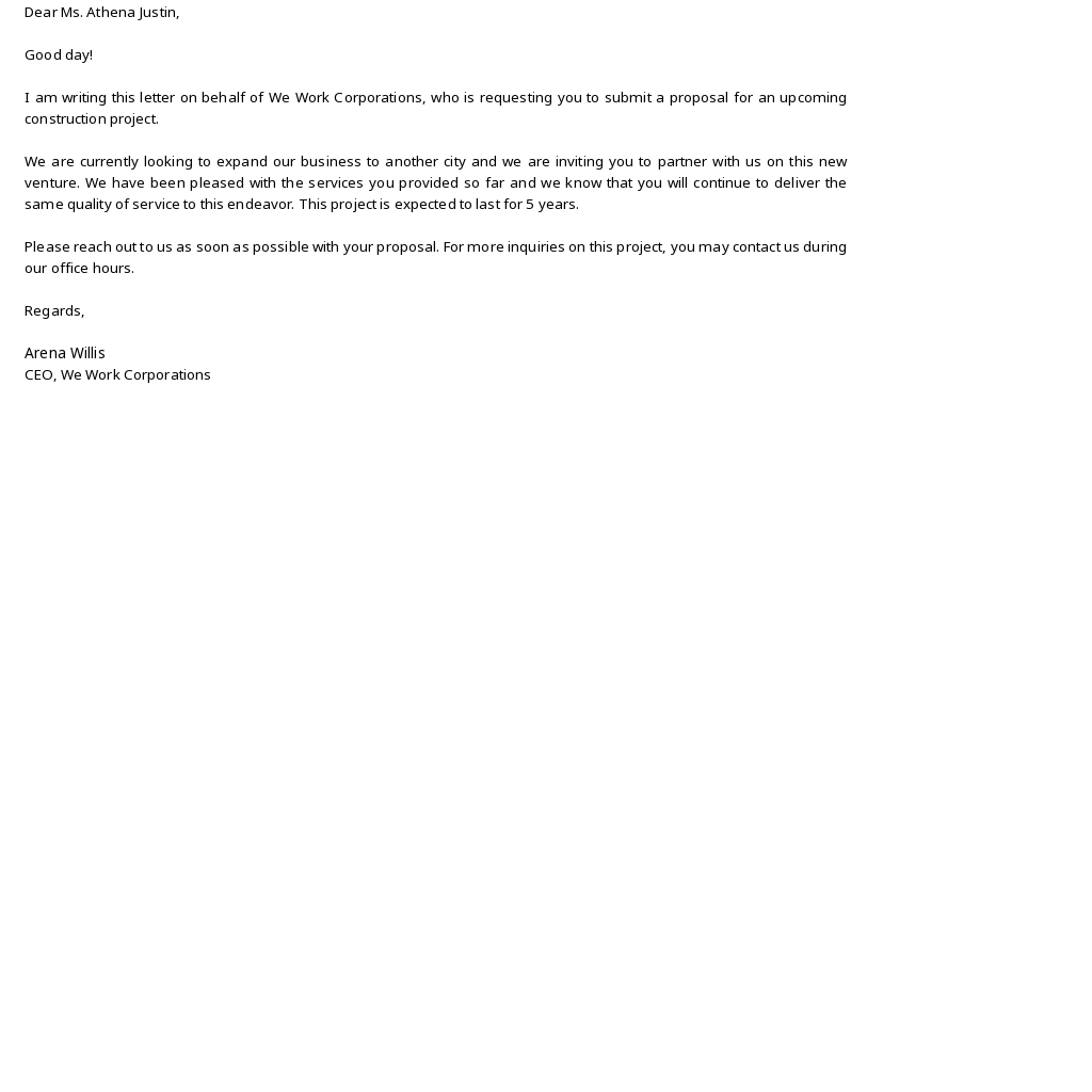 Free Request For Training Proposal Letter Template - Google Docs, Word