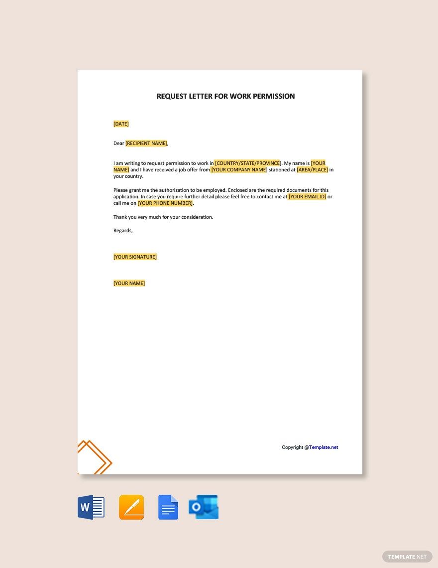 Request Letter to Principal for Permission Template - Google Docs, Word