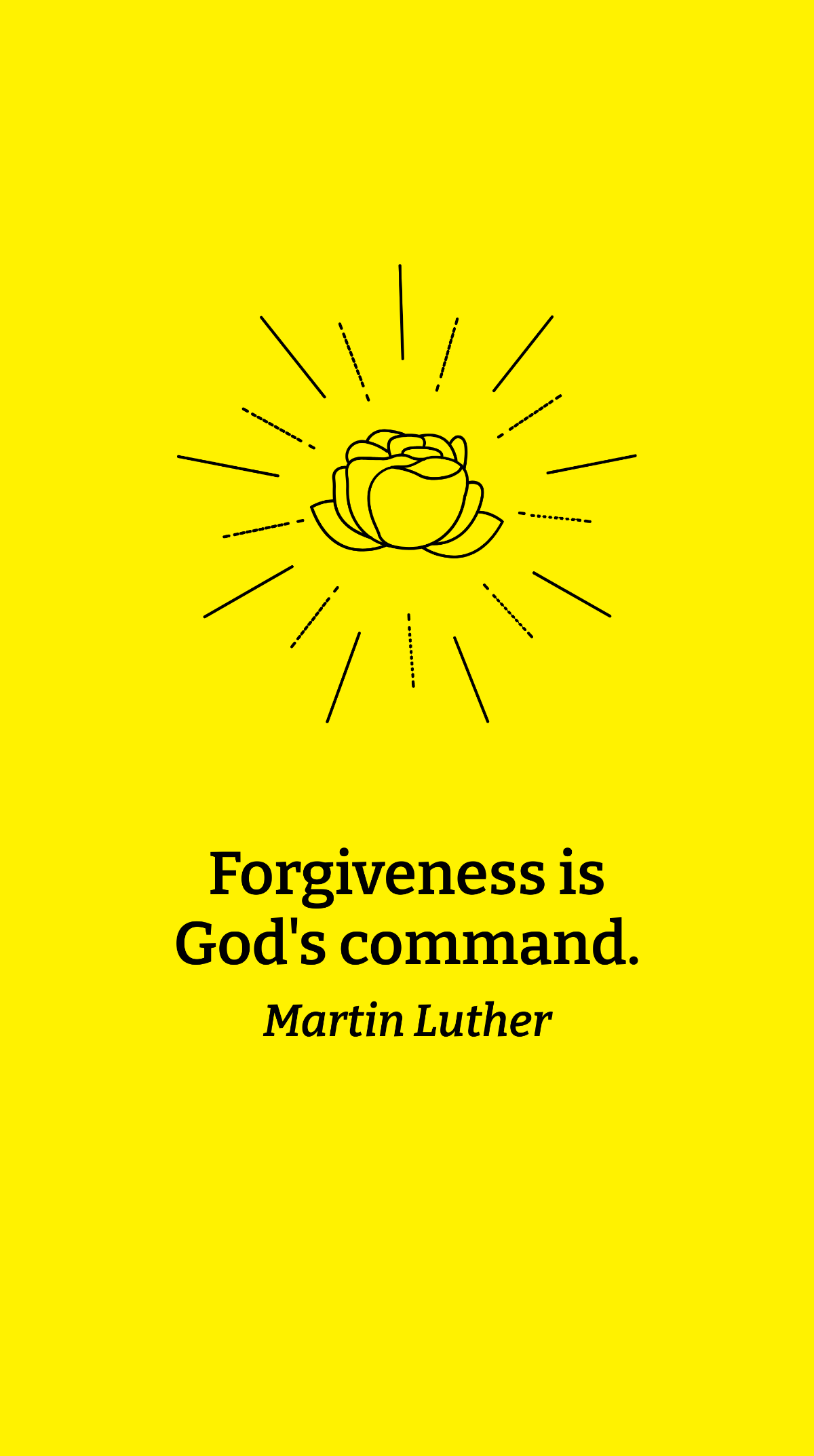 Martin Luther - Forgiveness is God's command. Template