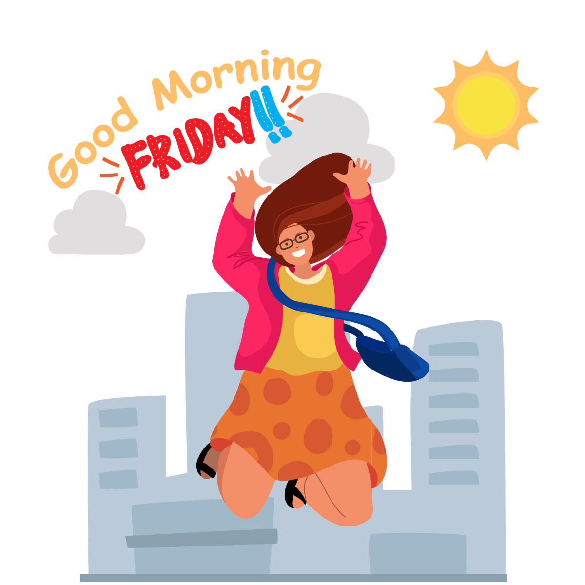 Friday Happy Morning Vector Template