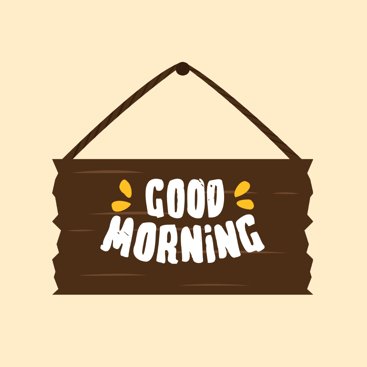 Good Morning Sign Vector Template