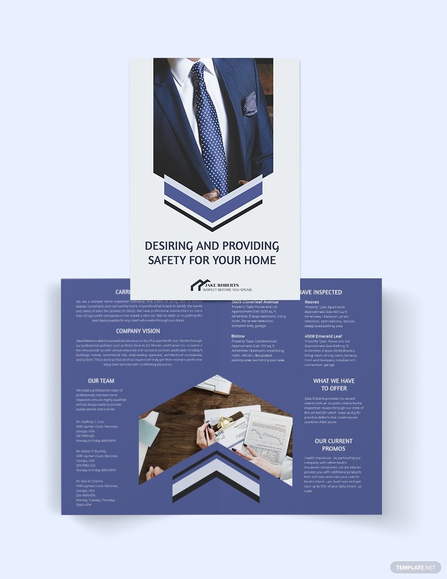 Home Builder Brochure Template Illustrator InDesign Word Apple