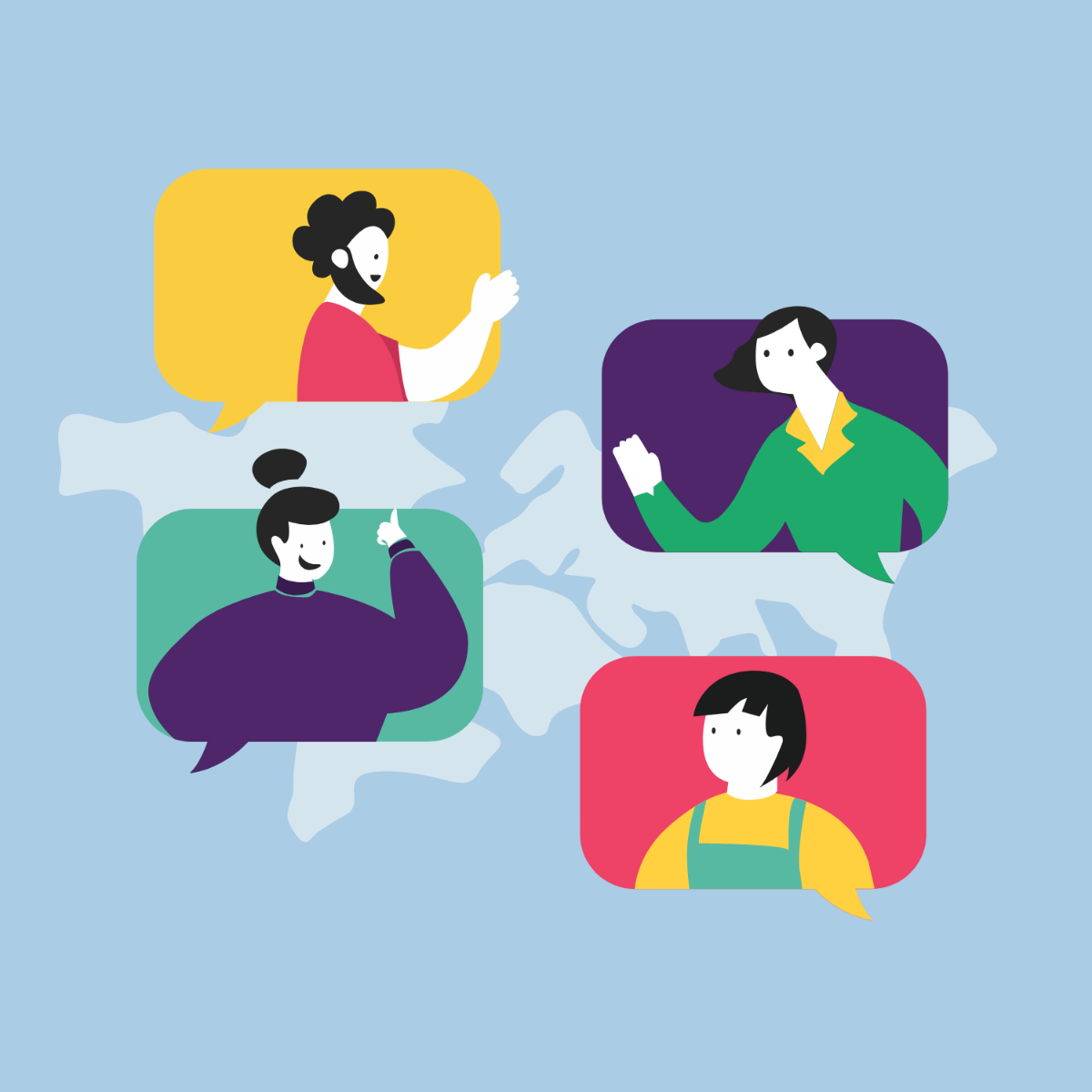 Connecting People Vector Template