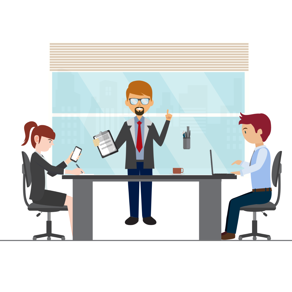 Office People Vector Template
