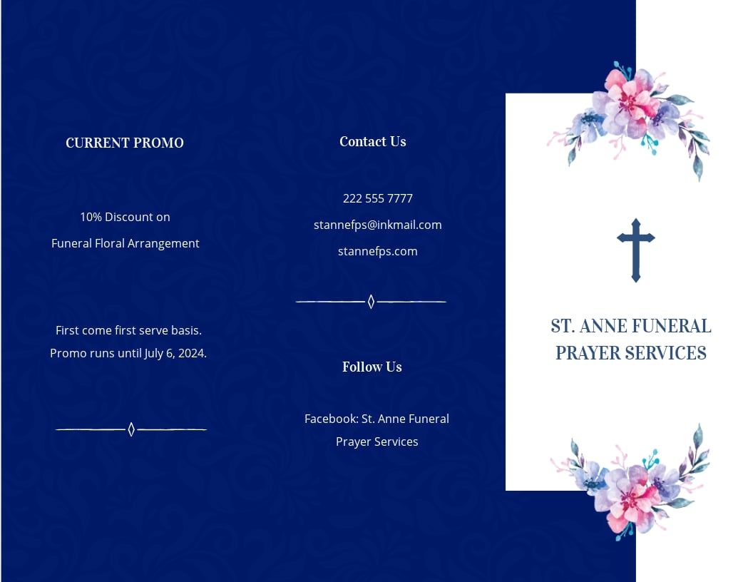 Catholic Funeral Prayer Tri Fold Brochure Template.jpe