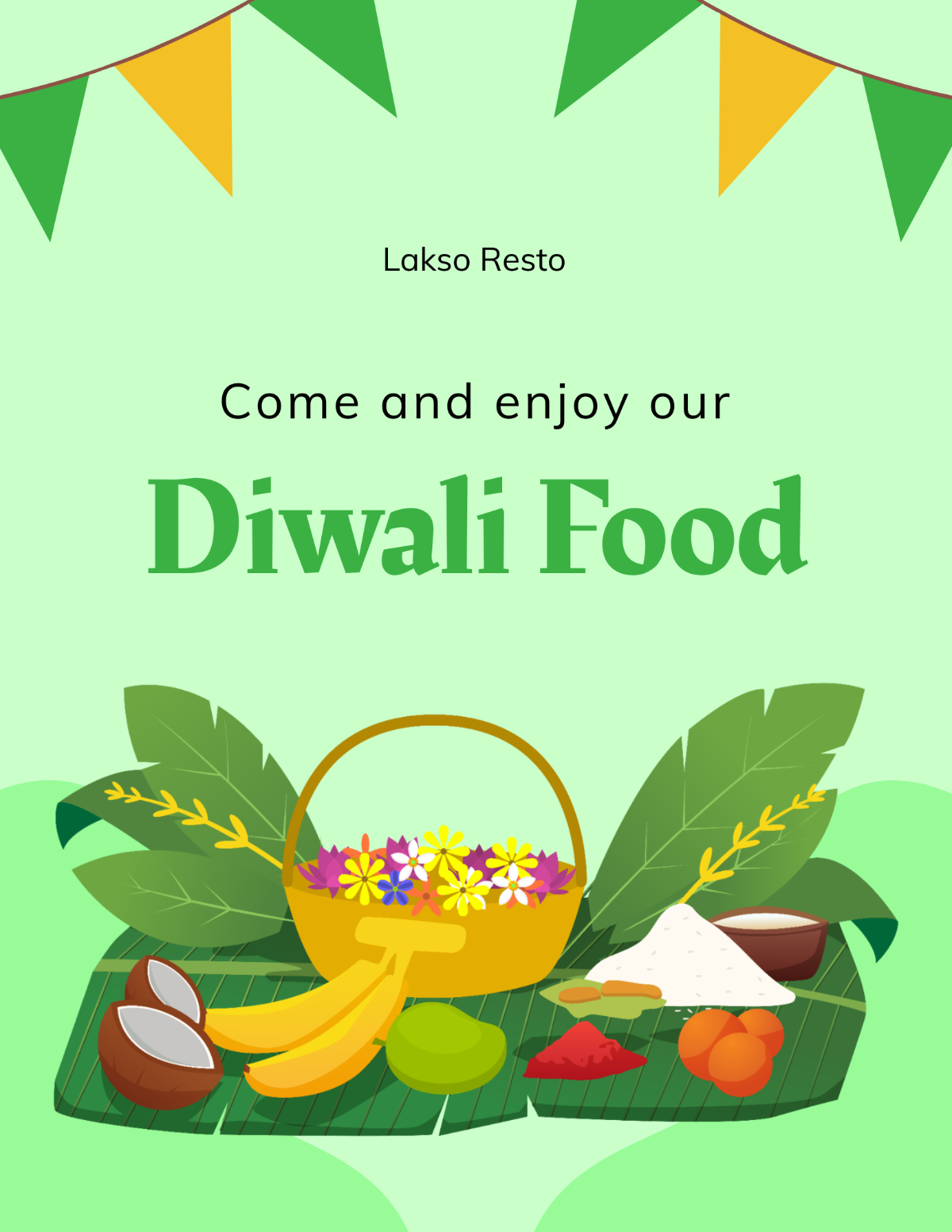 Diwali Food Flyer Template - Edit Online & Download