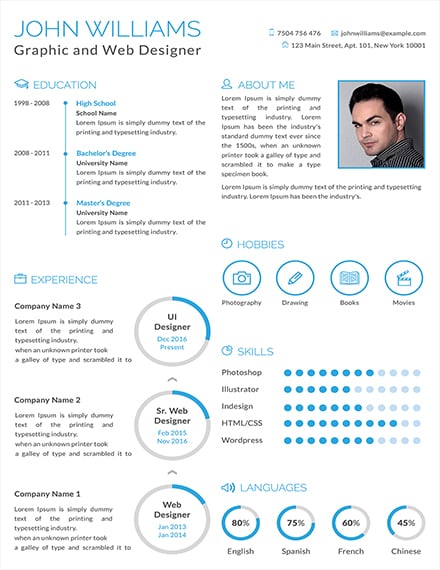 Free Clean Web Designer Resume In Photoshop Word Publisher Pages