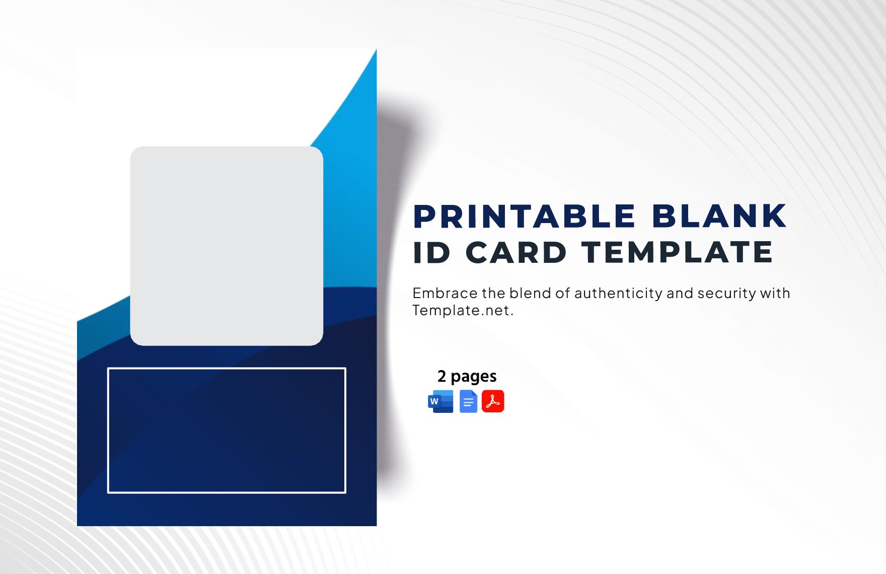 Printable Blank ID Card Template