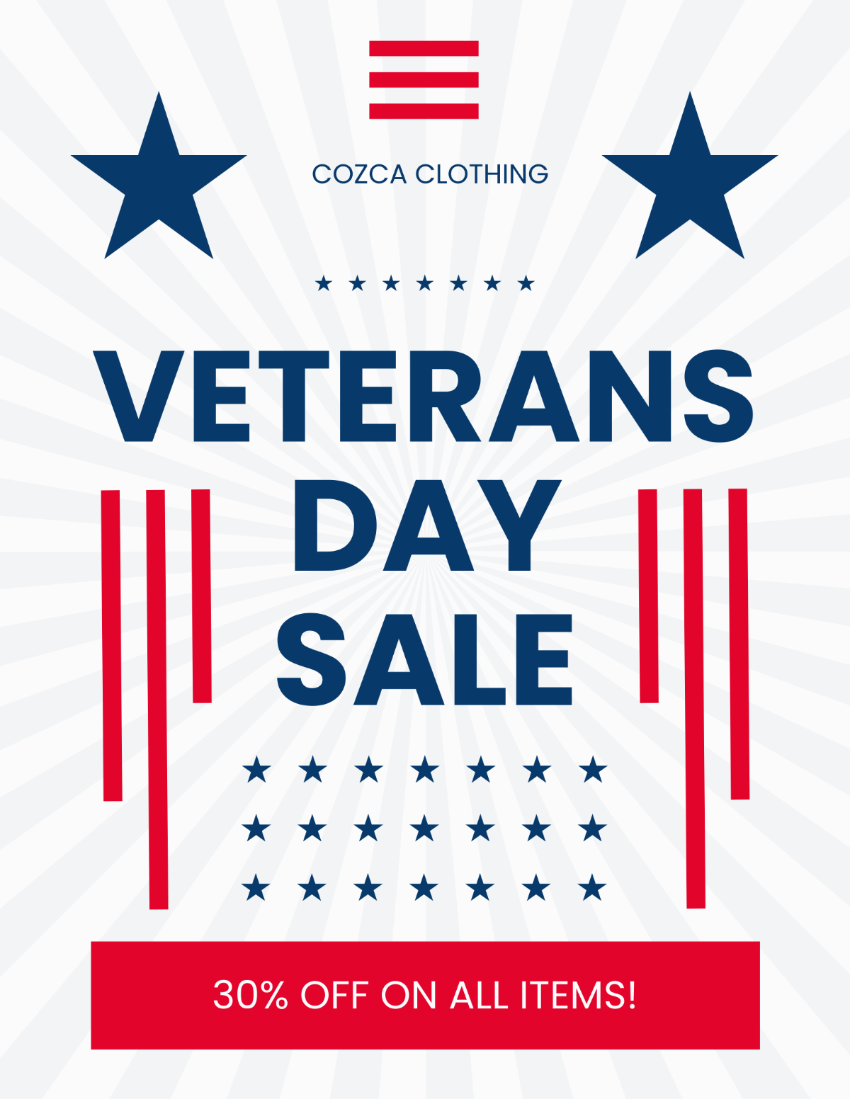 Veterans Day Sale Flyer Template - Edit Online & Download