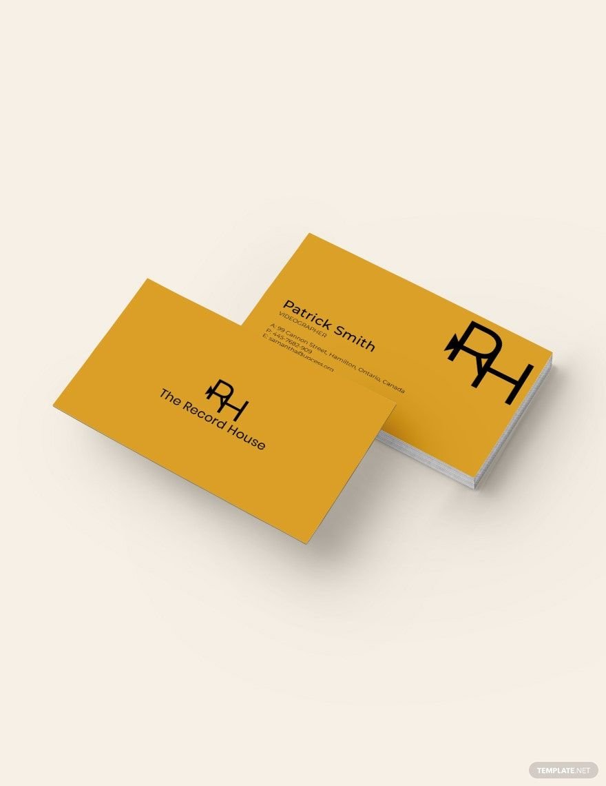 Videography Business Card Template