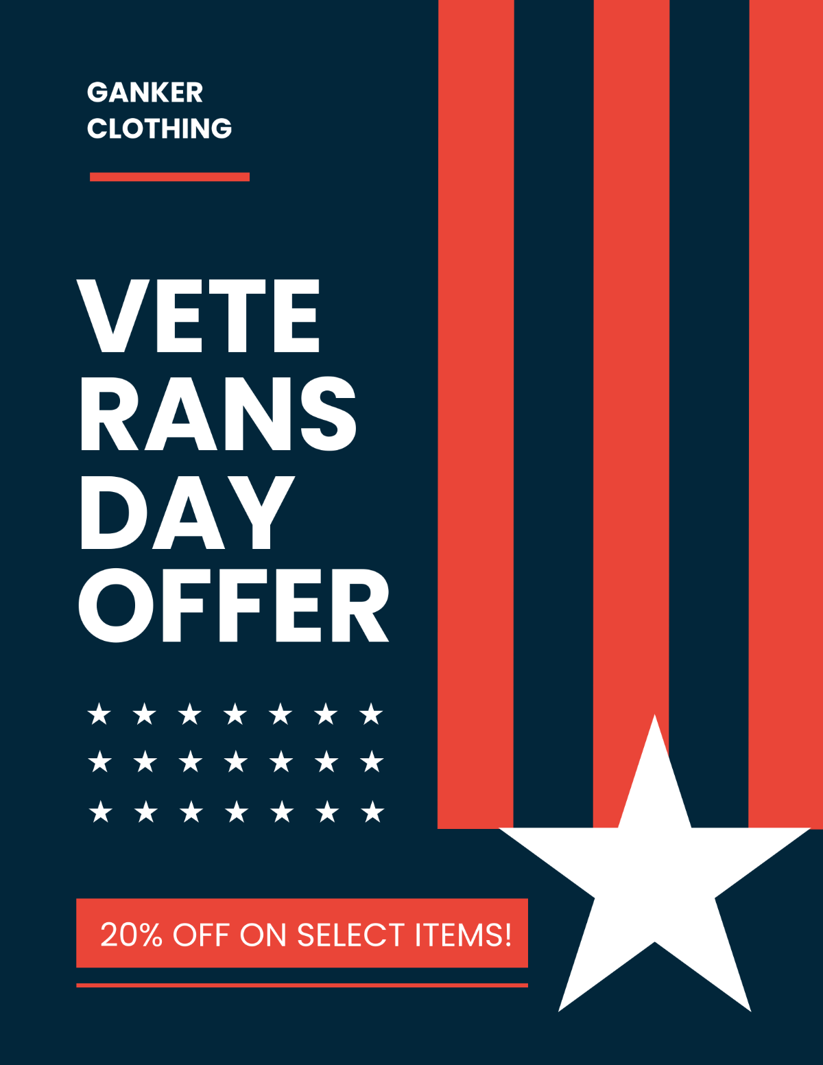 Veterans Day Offer Flyer Template - Edit Online & Download