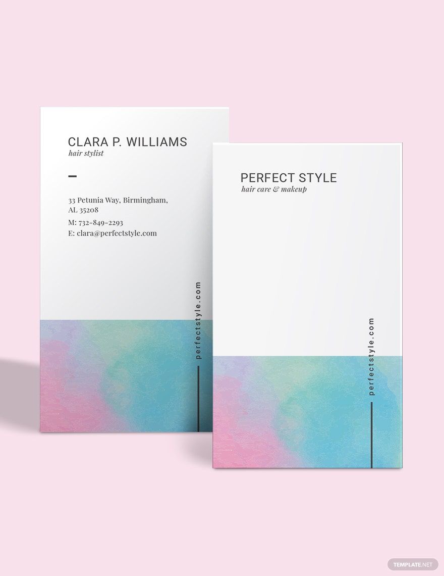 Watercolor Wash Business Card Template