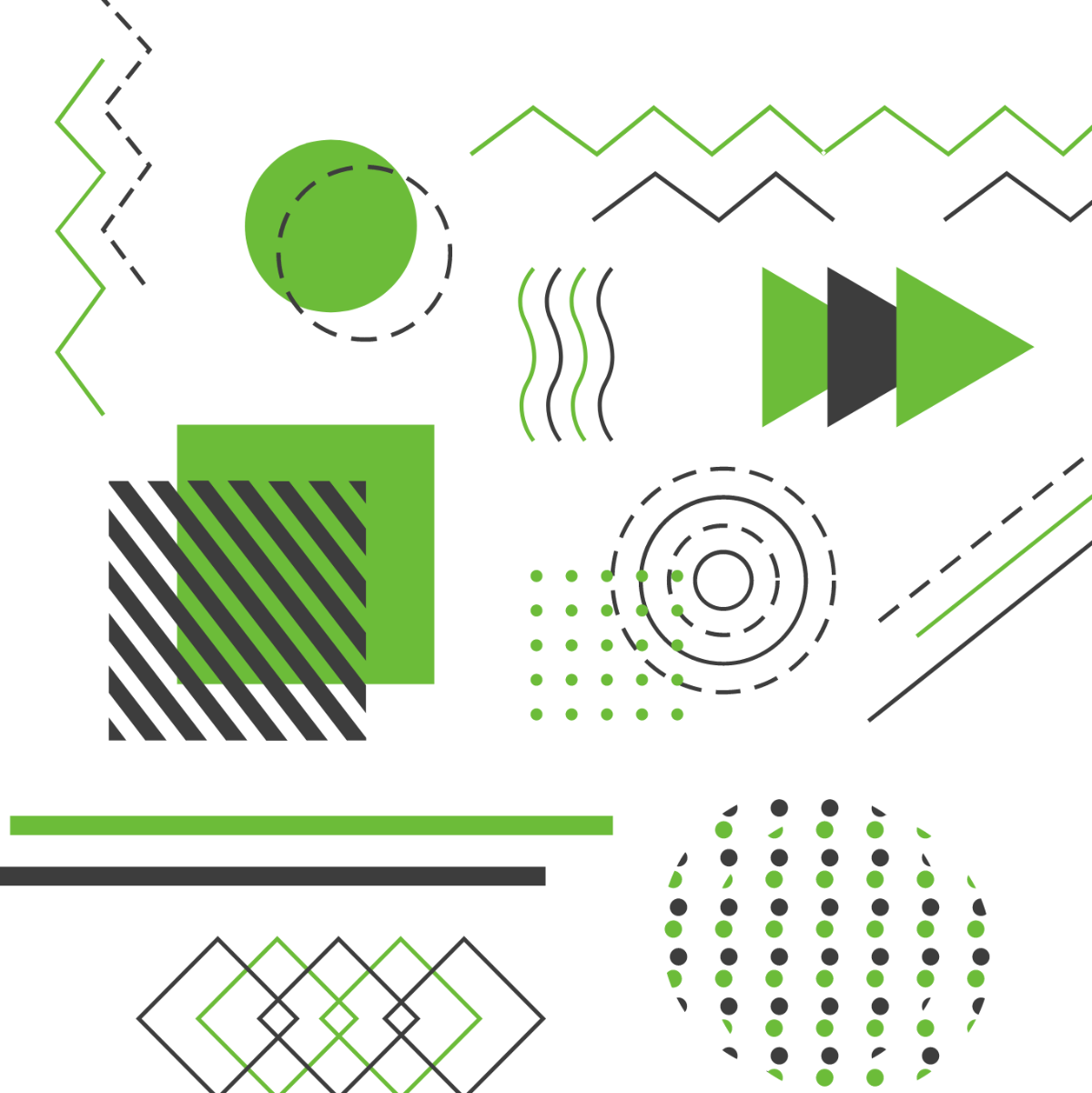 Geometric Shapes Vector Template