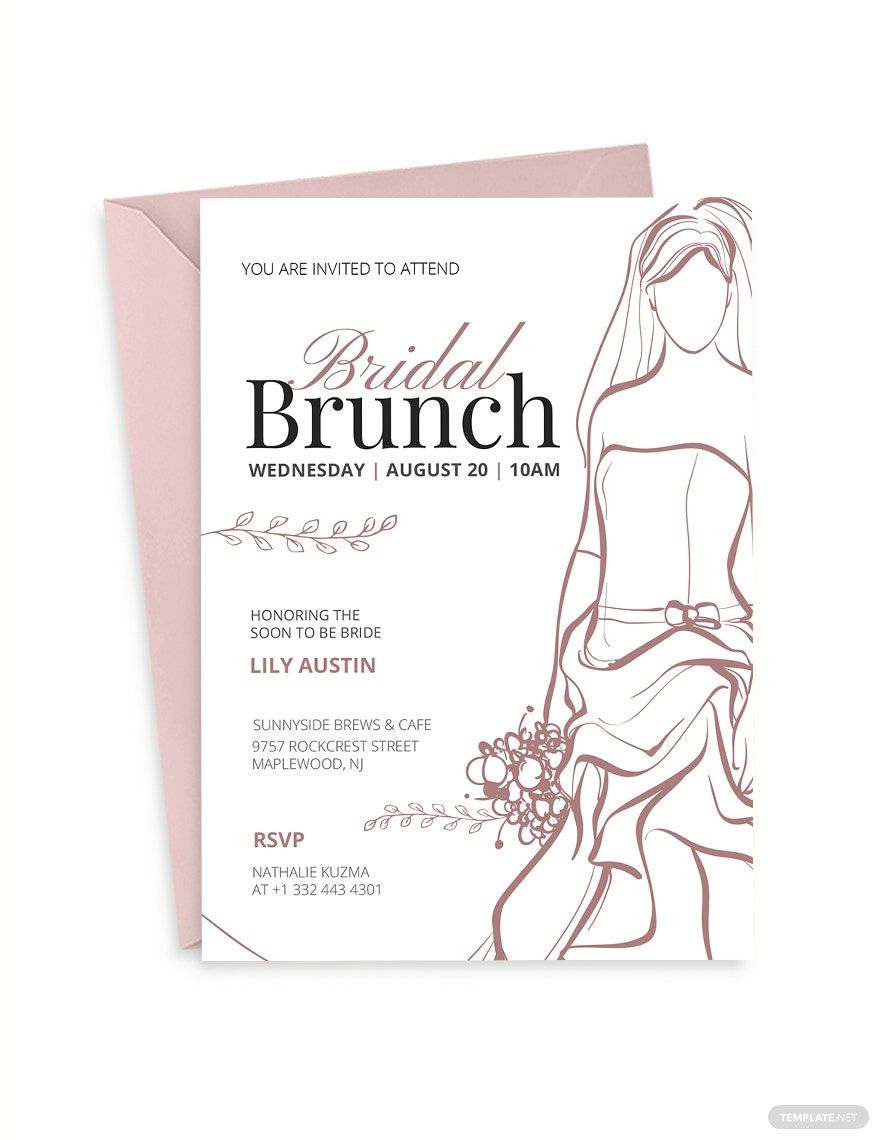 Bridal Shower brunch invitation template