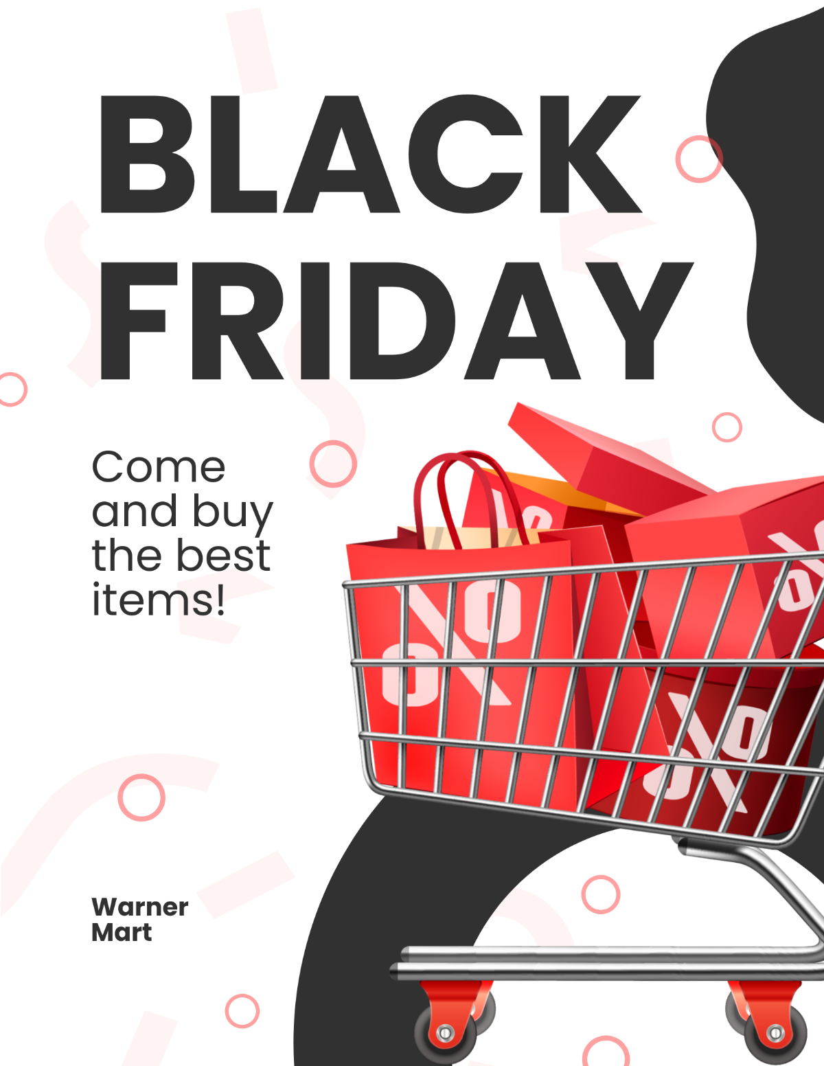 Simple Black Friday Flyer Template - Edit Online & Download