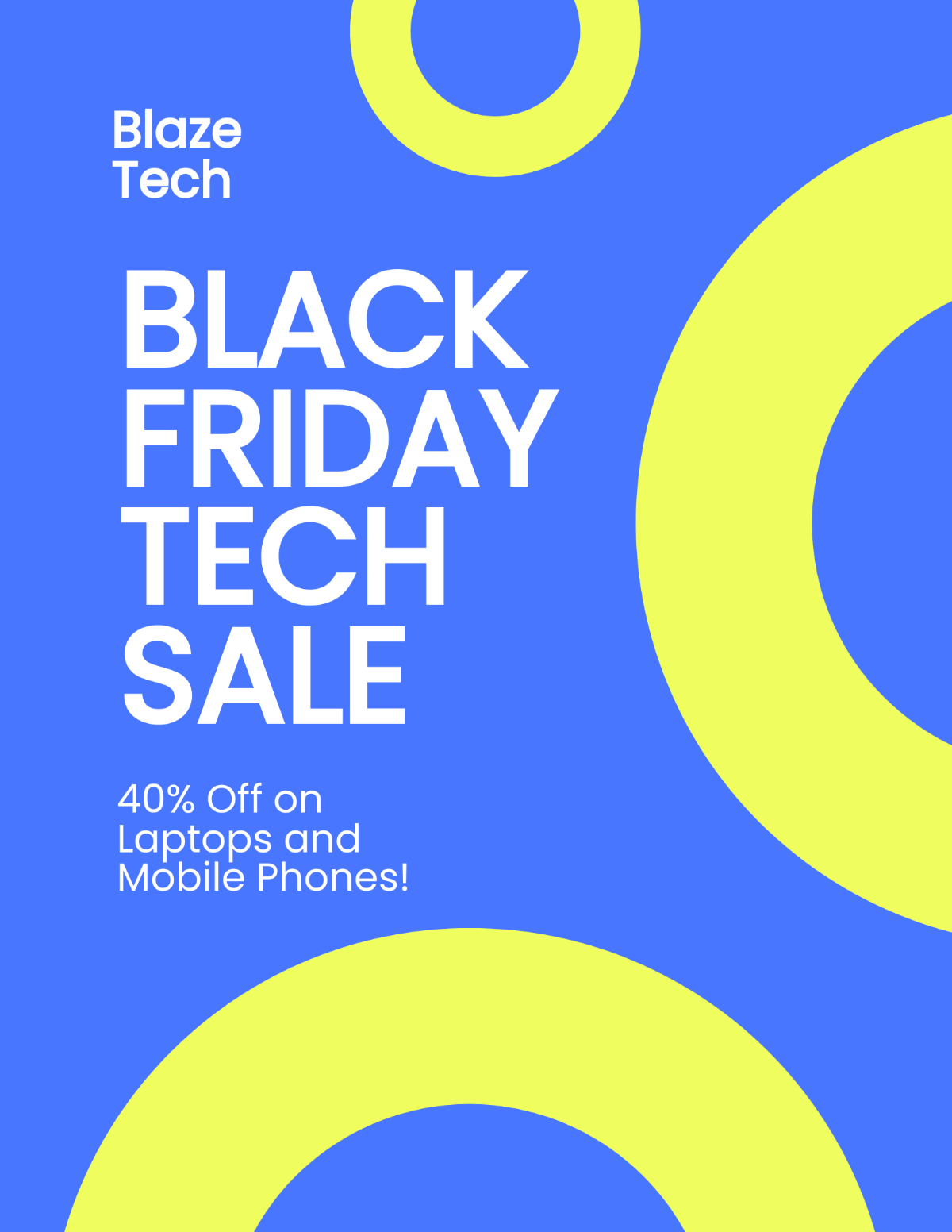 Free Black Friday Tech Sale Flyer Template