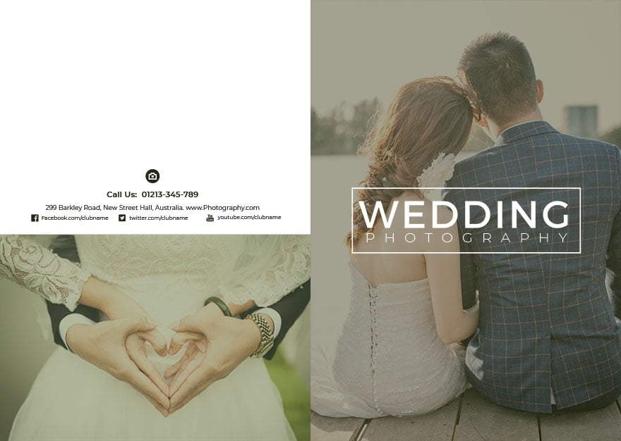 Wedding Photography Bi-fold Brochure Template