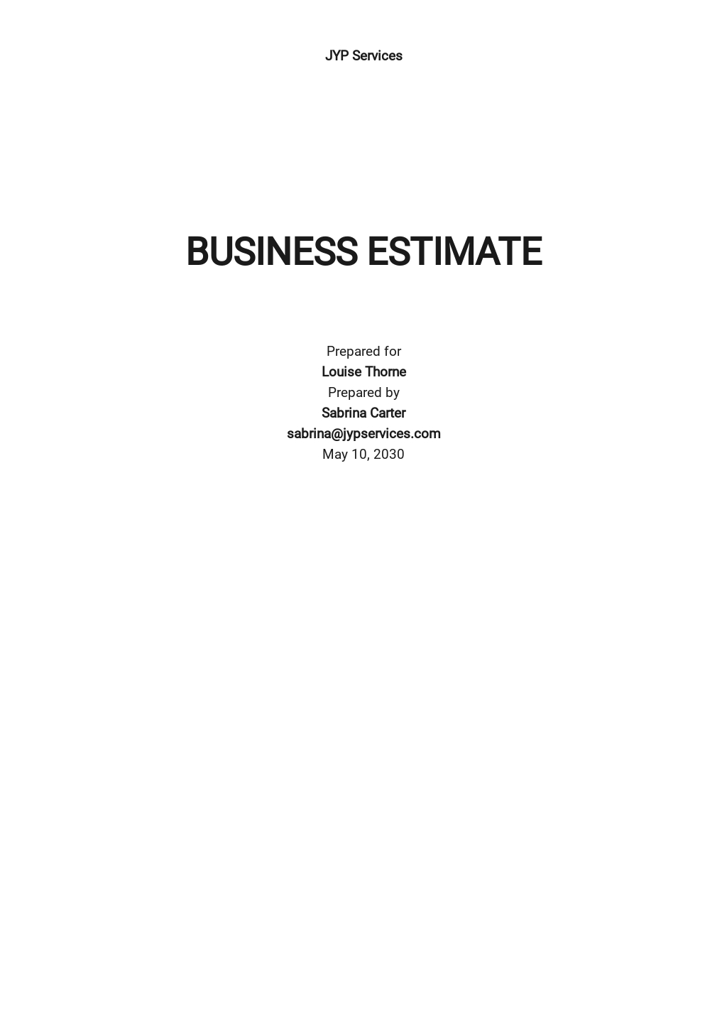 FREE Estimate Templates in Google Sheets (SPREADSHEETS)