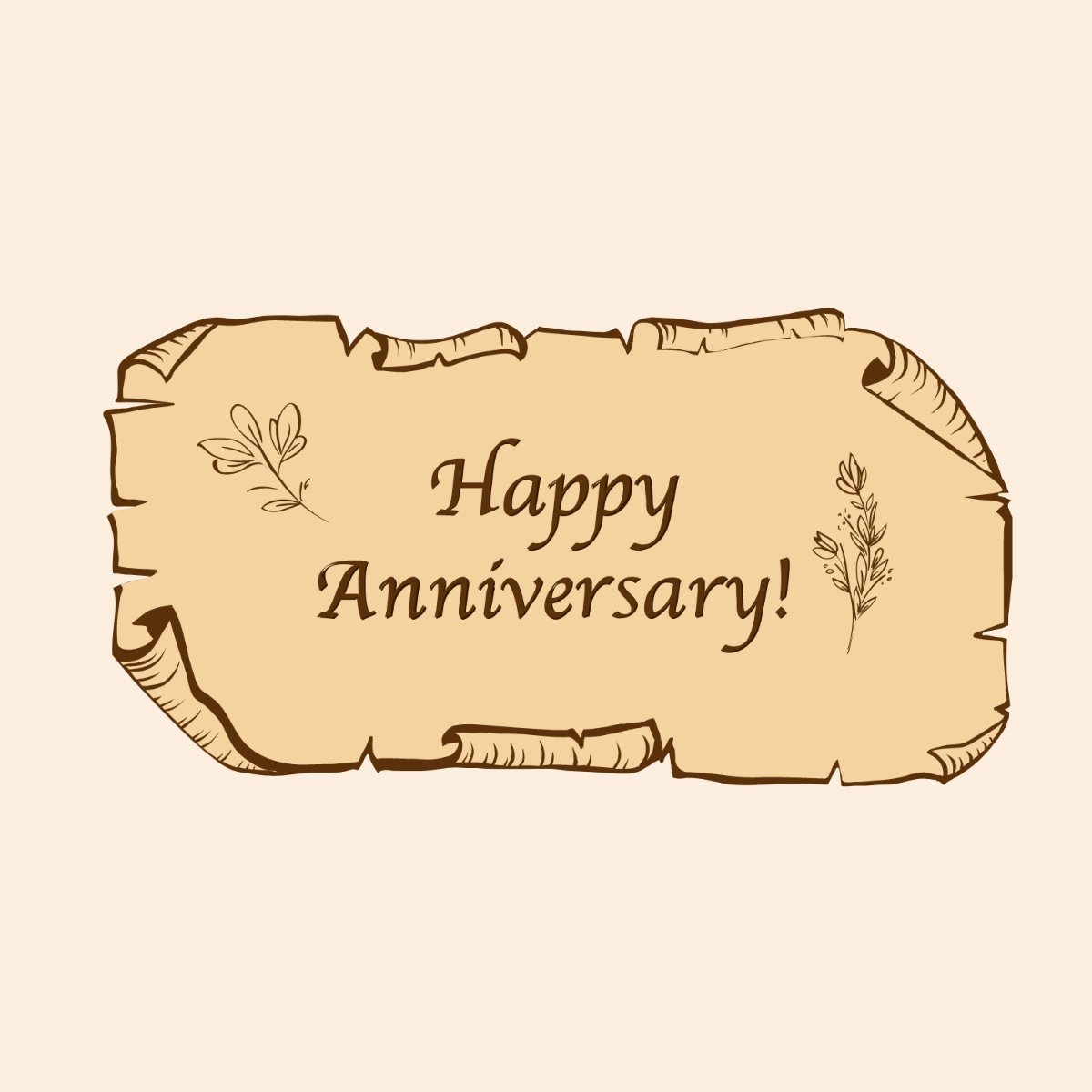 Free Happy Anniversary Sign Vector Template