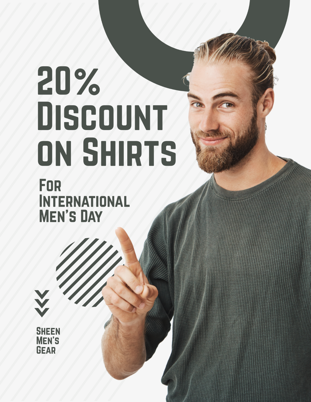 International Mens Day Offer Flyer Template - Edit Online & Download