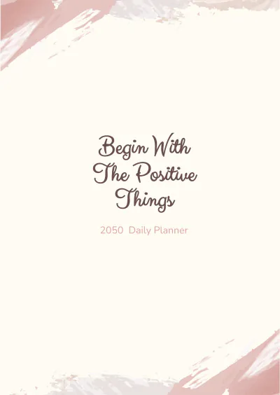 Free Watercolor Daily Planner Cover Template to Edit Online