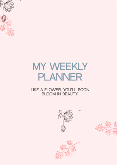 Free Floral Planner Cover Template to Edit Online