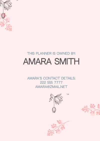 Free Floral Planner Cover Template to Edit Online