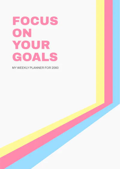 Free Colorful Planner Cover Template to Edit Online