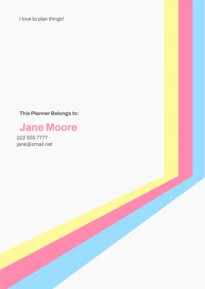 Free Colorful Planner Cover Template to Edit Online