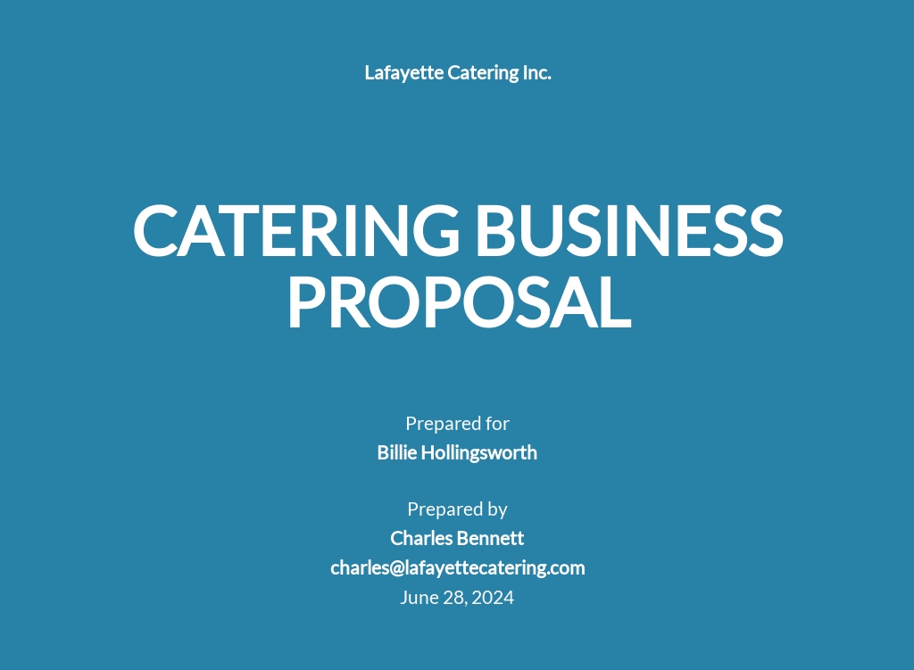 business plan for catering services