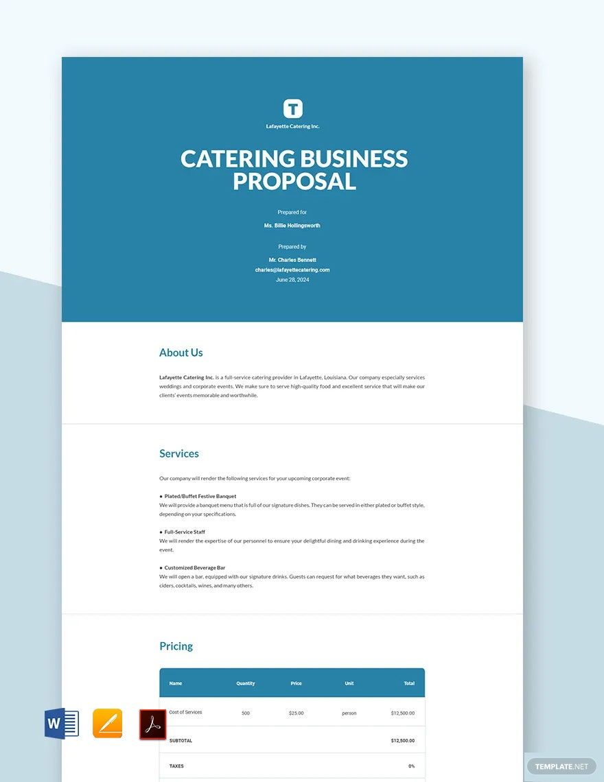 Catering Proposal 
