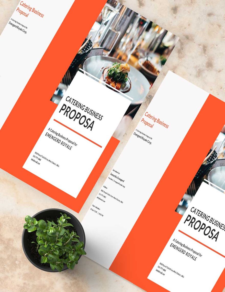 Catering Business Proposal Template Google Docs Word Apple Pages