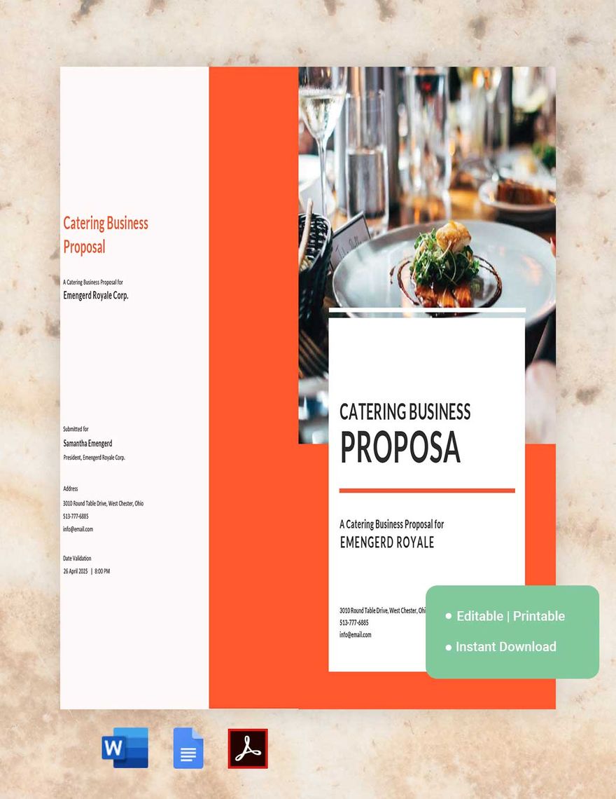 Catering Business Proposal Template