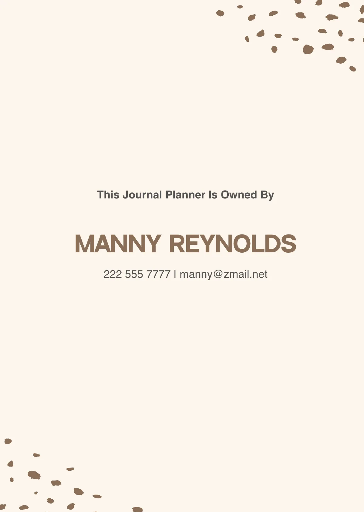 Free Journal Planner Cover Template to Edit Online